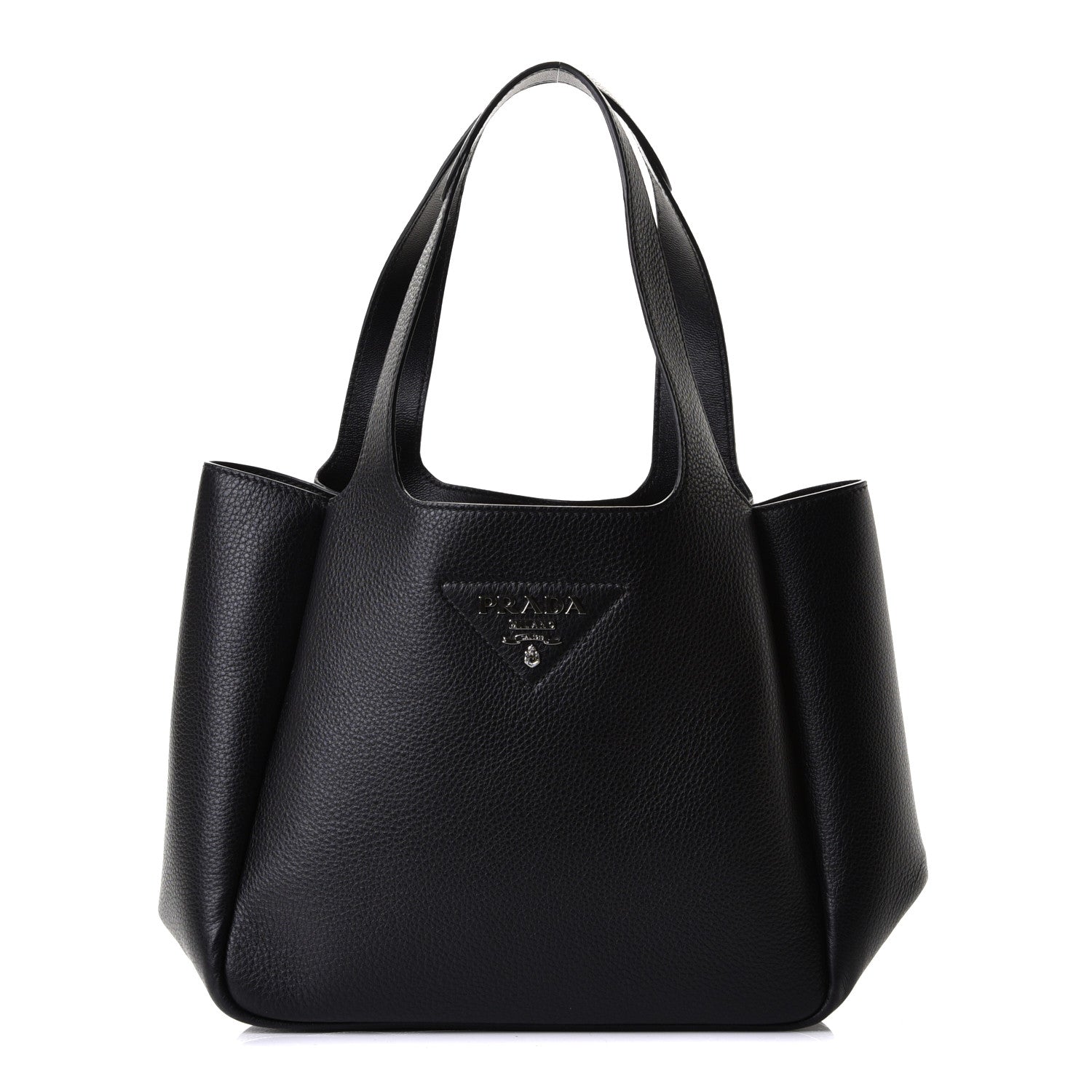 Prada Vitello Daino Soft Medium Dynamique Tote Black 1 of 5