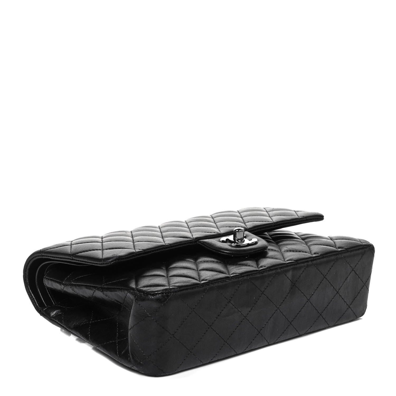 Chanel Lambskin Quilted Medium Double Flap Black 3 of 8