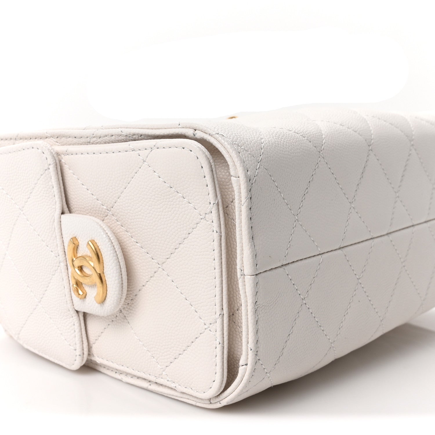 Chanel Caviar Quilted Mini Chanel 25 Handbag White White 9 of 11