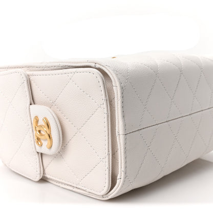 Chanel Caviar Quilted Mini Chanel 25 Handbag White White 9 of 11