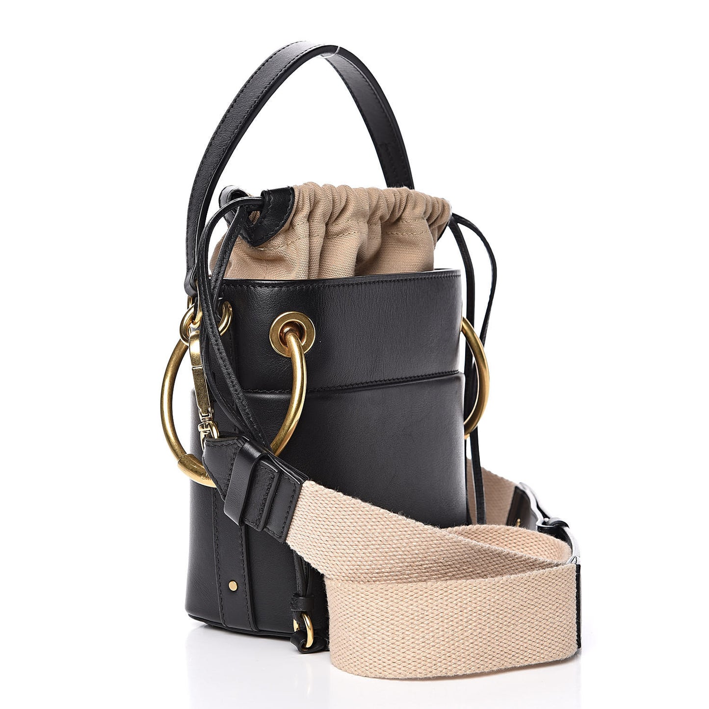 Smooth Calfskin Mini Roy Bucket Bag Black