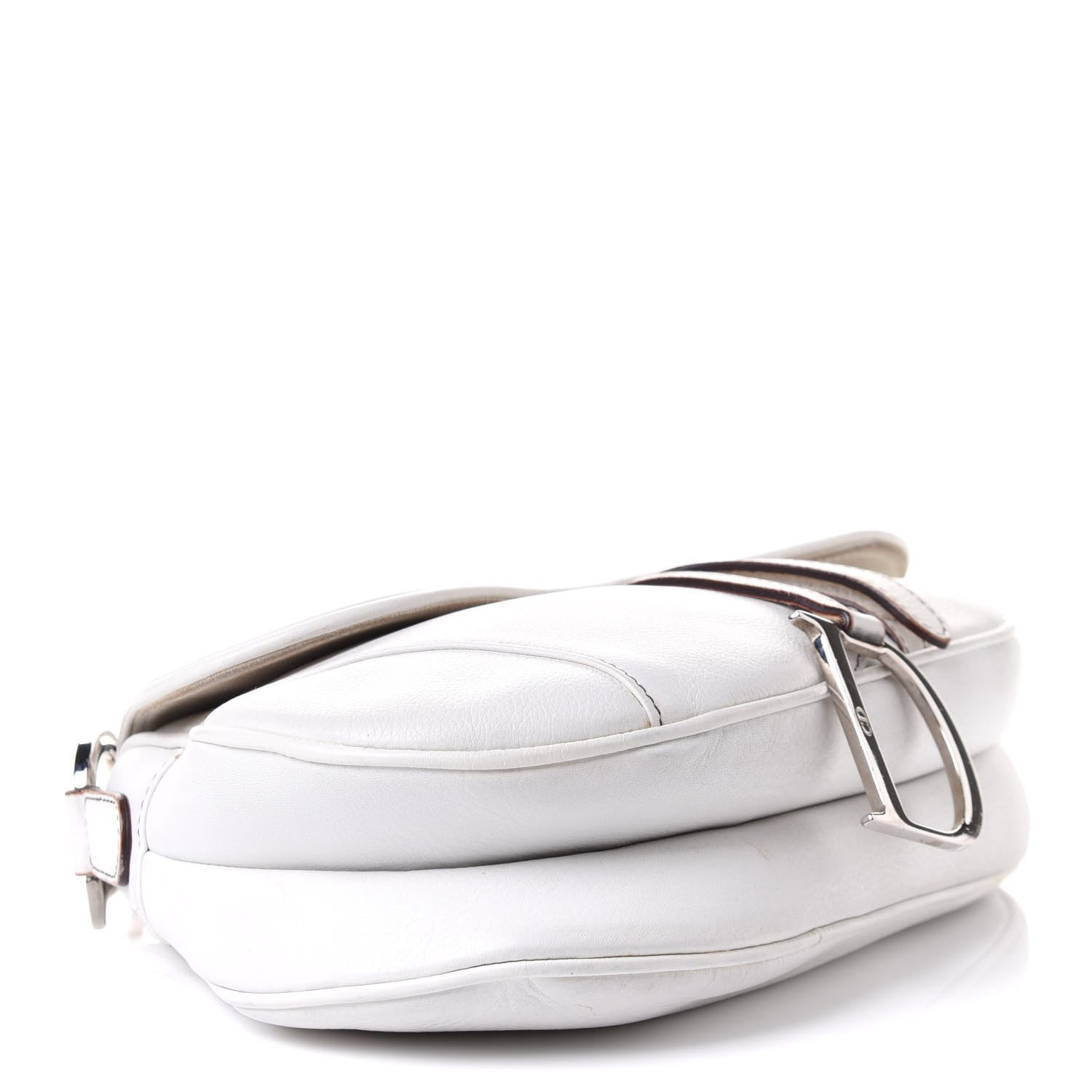 Christian Dior Calfskin Saddle Bag White 3 of 10