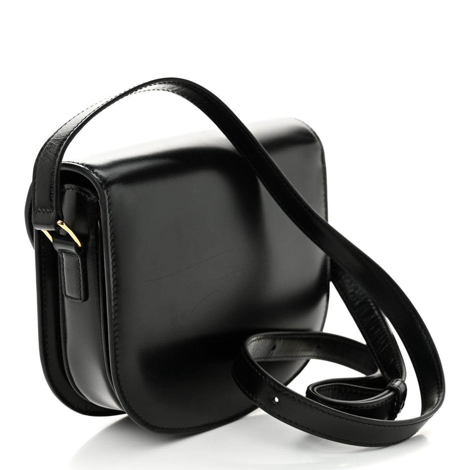 Celine Shiny Calfskin Besace Clea Triomphe Black 3 of 12