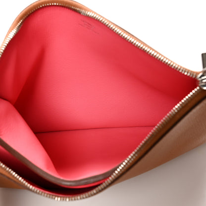 Hermes Evercolor Small Atout Pouch Gold Rose Azalee 5 of 8