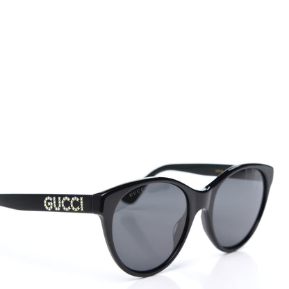 Gucci Round Frame Crystal Sunglasses GG 0419S Black 7 of 8