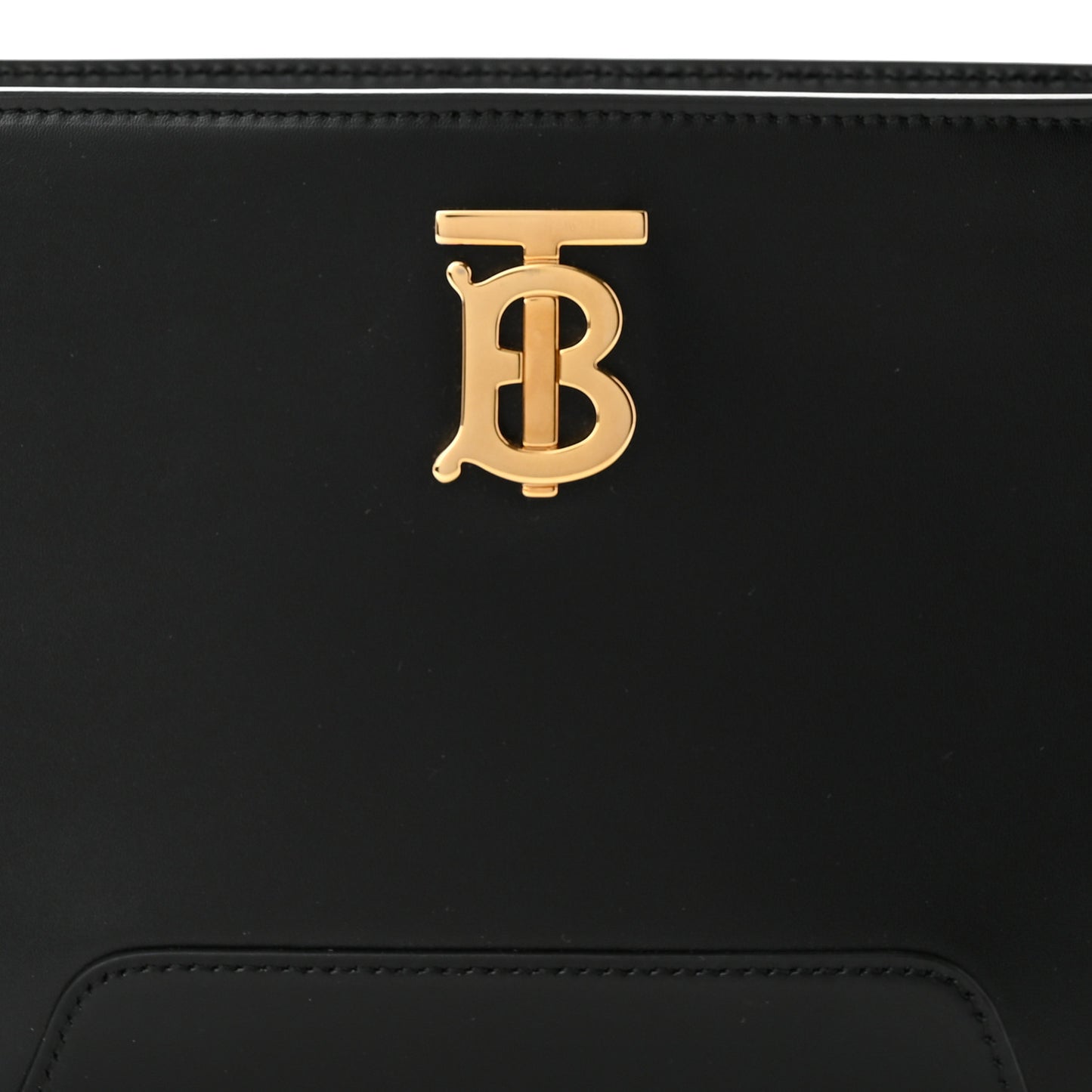 Smooth Calfskin TB Shoulder Bag Black