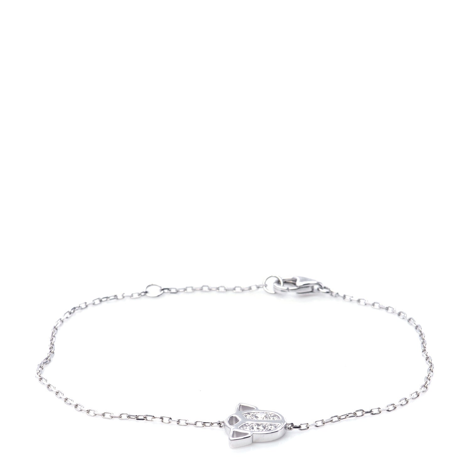 Cartier 18K White Gold Diamond Scarab Bracelet 1 of 6