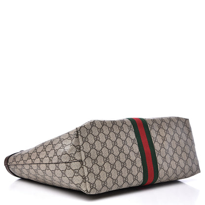 Gucci GG Supreme Monogram Medium Ophidia Shopping Tote Brown 3 of 10