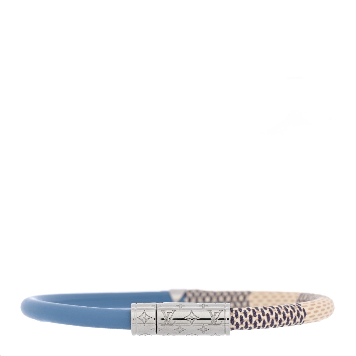 Louis Vuitton Damier Azur Daily Confidential Bracelet 17 Blue 1 of 4