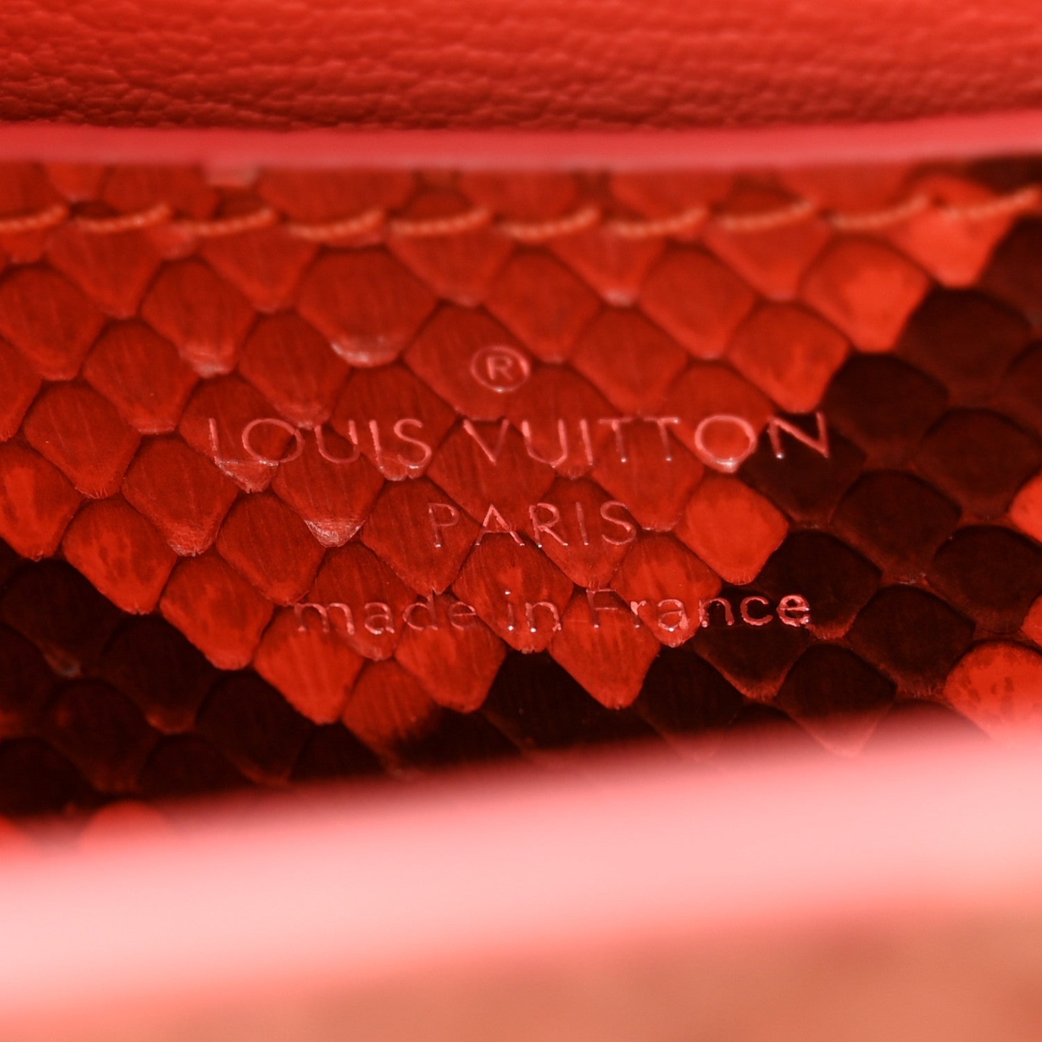Louis Vuitton Snakeskin Twist Shoulder Bag PM Coral 6 of 10