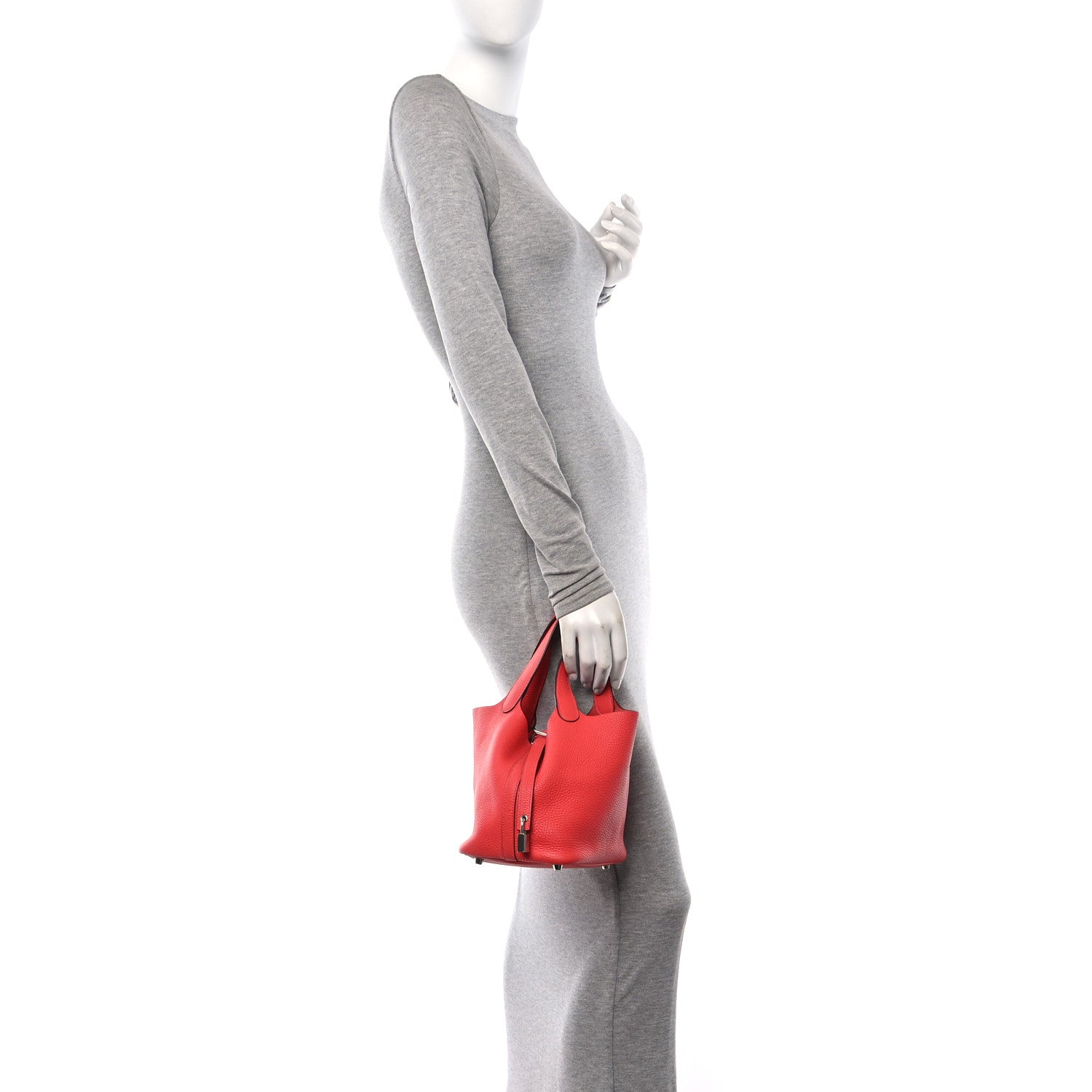 Hermes Taurillon Clemence Picotin Lock 18 PM Rose Jaipur 2 of 14