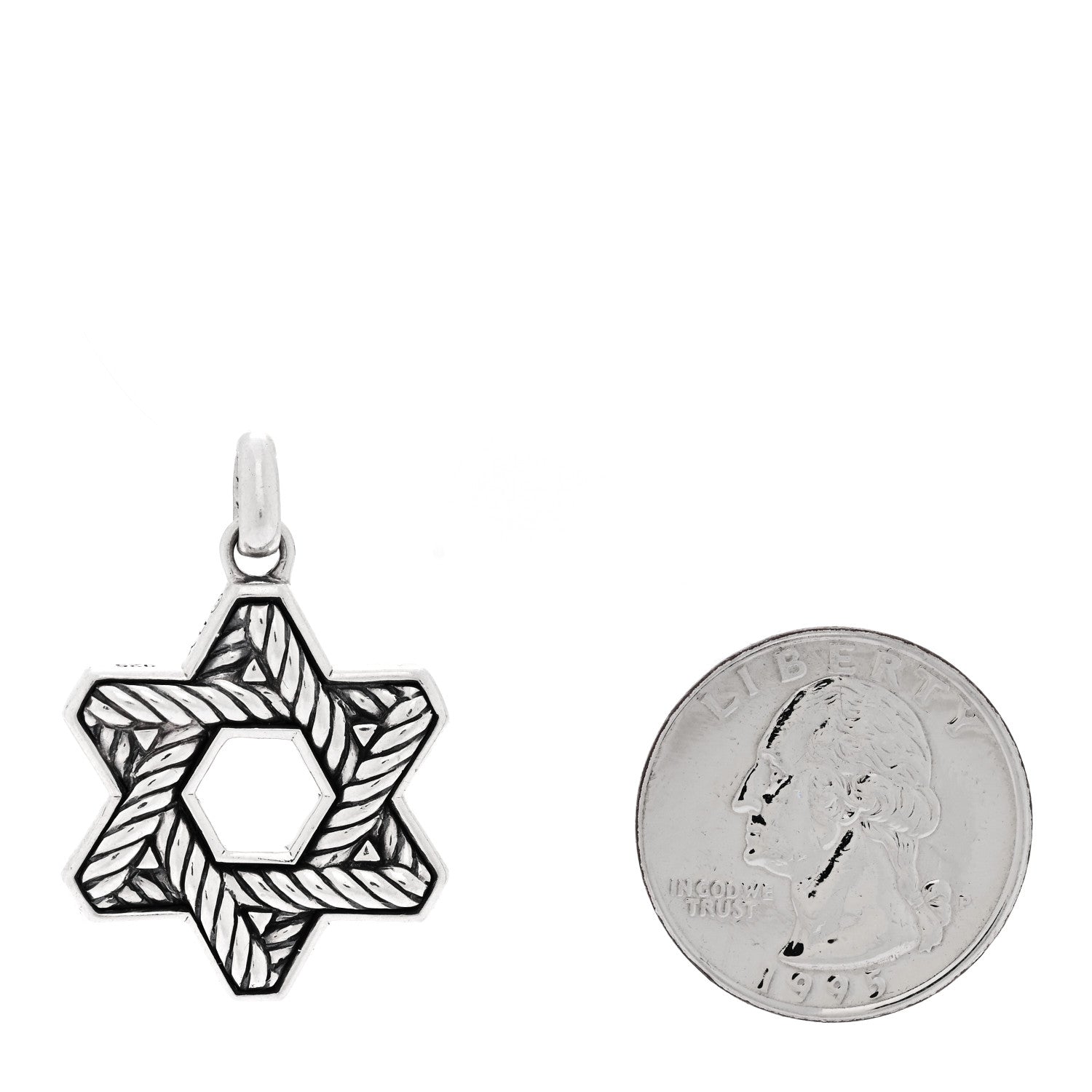 David Yurman Sterling Silver Black Onyx Star of David Pendant 2 of 4