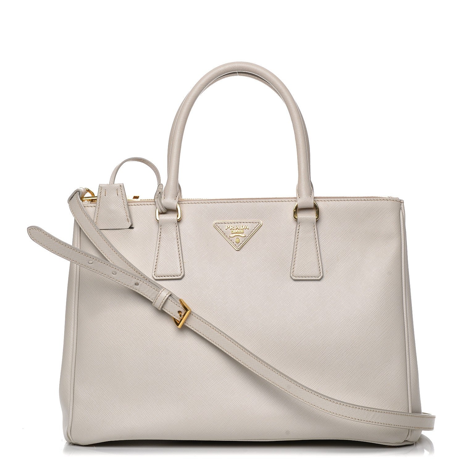 Prada Saffiano Medium Galleria Double Zip Tote Talco 1 of 14