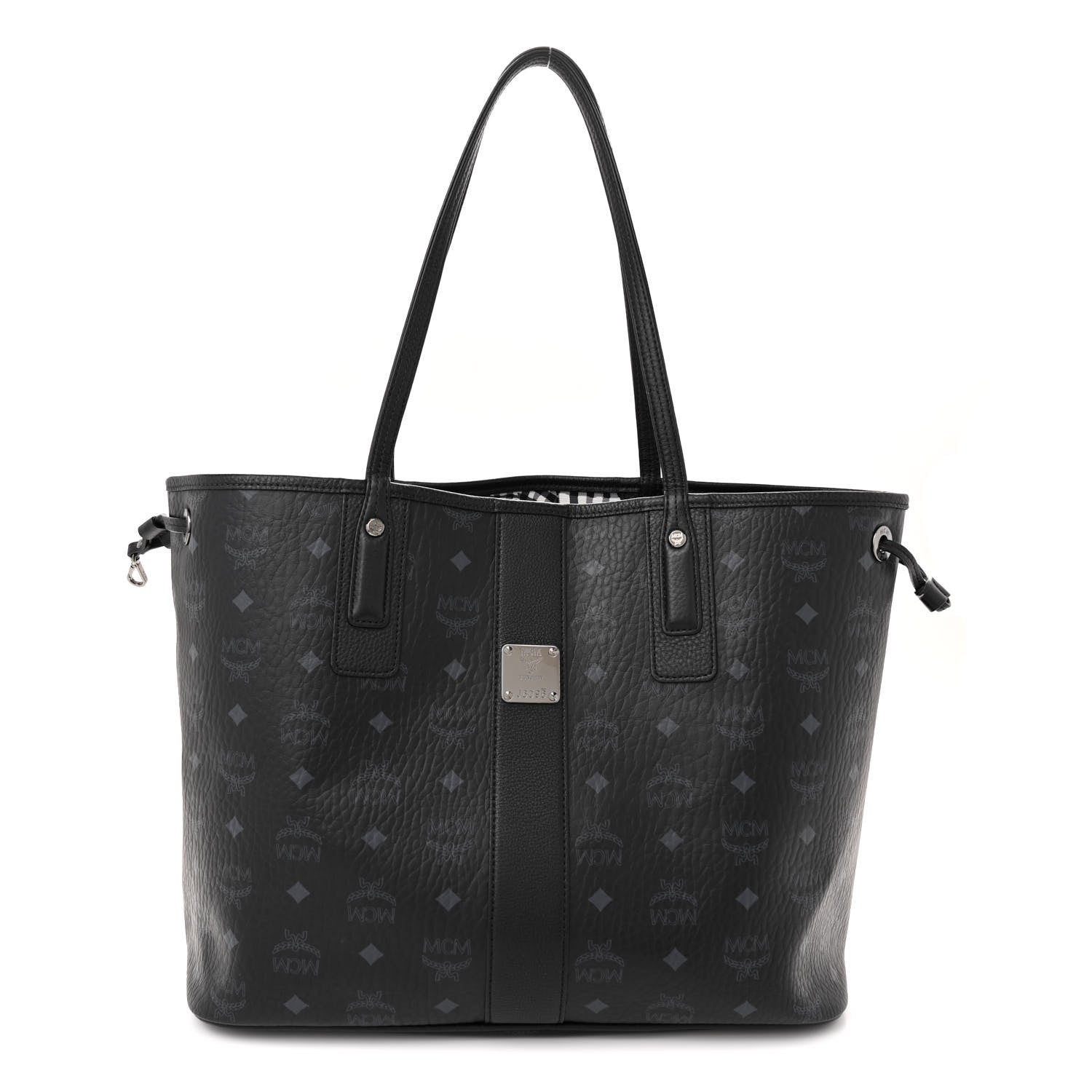 MCM Visetos Medium Liz Reversible Shopper Tote Black 1 of 18