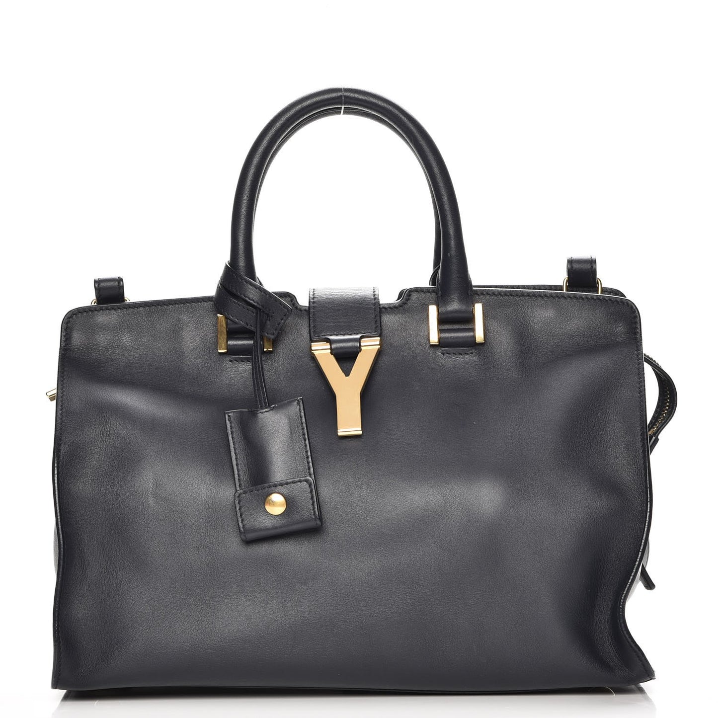 Calfskin Small Classic Y Cabas Navy Blue