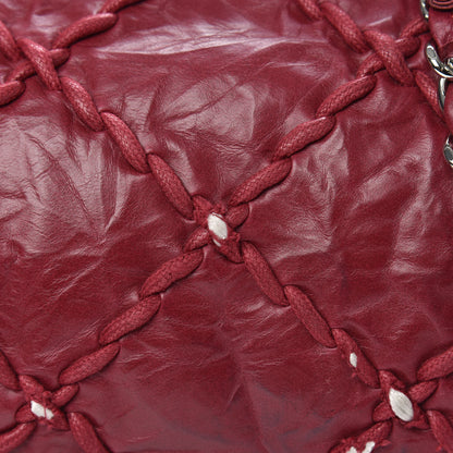 Chanel Calfskin Ultra Stitch Bowler Red 11 of 20