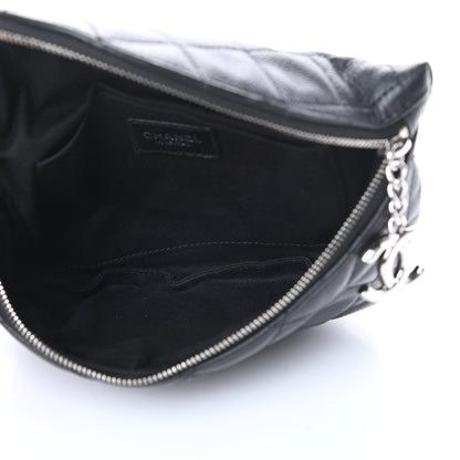 Chanel Grained Calfskin Quilted Waist Belt Bag Black 5 of 14