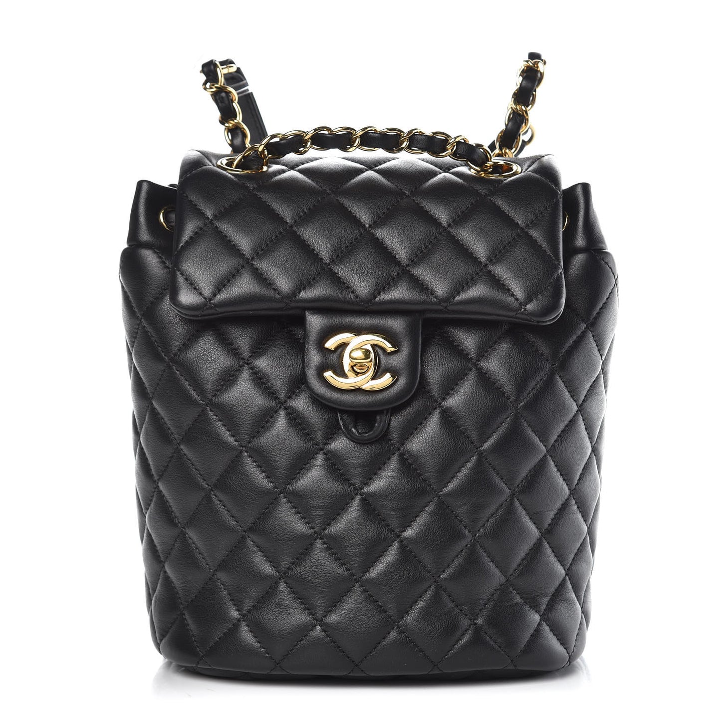Calfskin Quilted Mini Urban Spirit Backpack Black