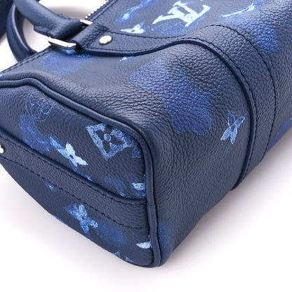 Louis Vuitton Monogram Ink Watercolor Keepall XS Blue 8 of 9