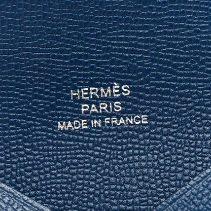 Hermes Madame Calfskin Calvi Card Case Deep Bleu 6 of 6
