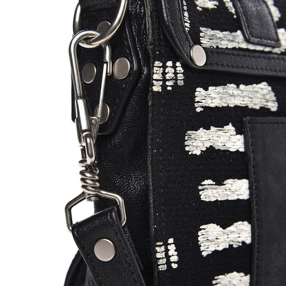 Proenza Schouler Jacquard Woodblock Tiny PS1 Satchel Black White 7 of 7