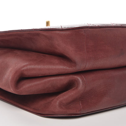 Chanel Glazed Iridescent Calfskin Quilted Tote Burgundy 10 of 11
