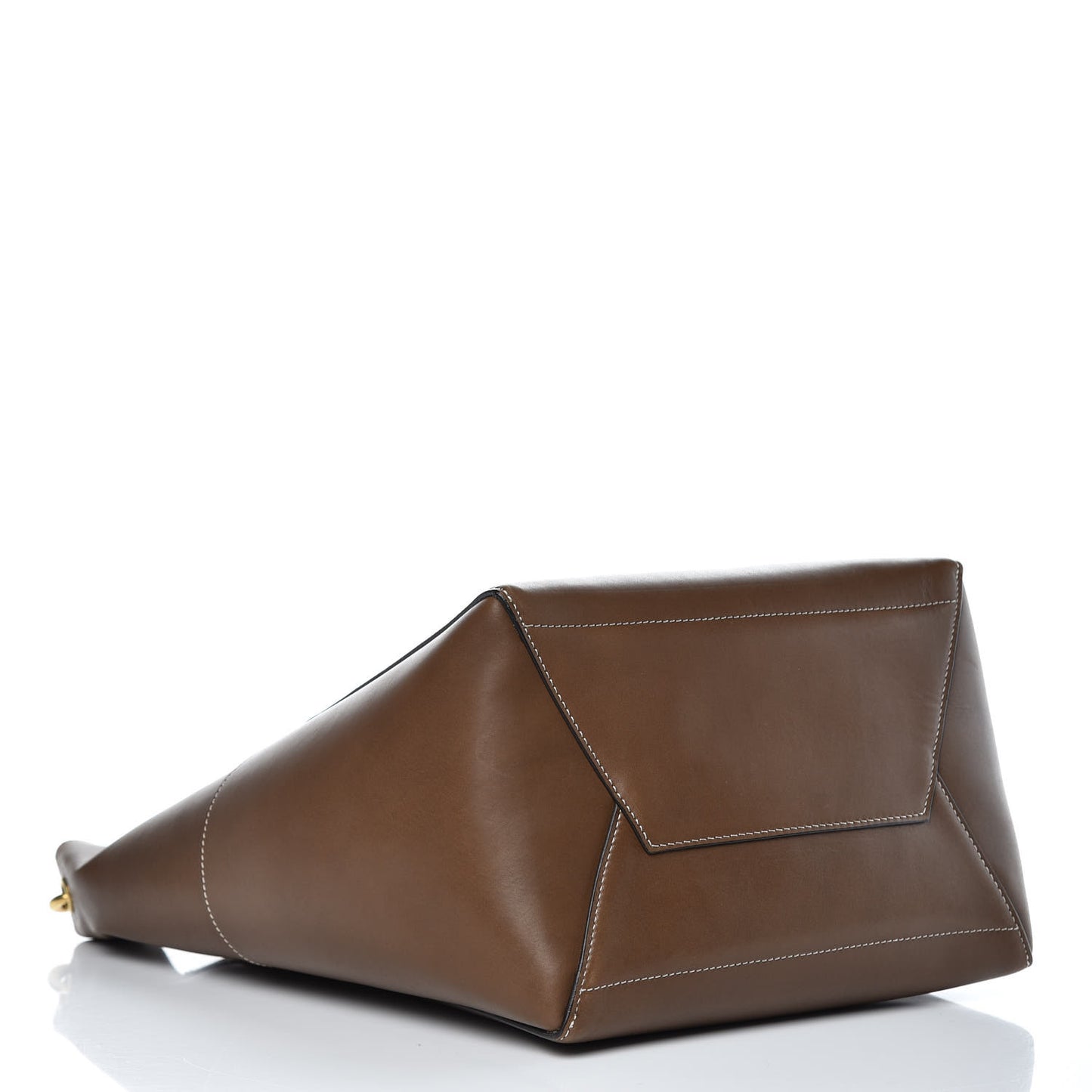 Natural Calfskin Sangle Bucket Bag Chestnut