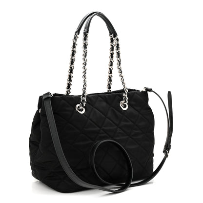 Prada Nylon Tessuto Impuntu Quilted Tote Black 3 of 10
