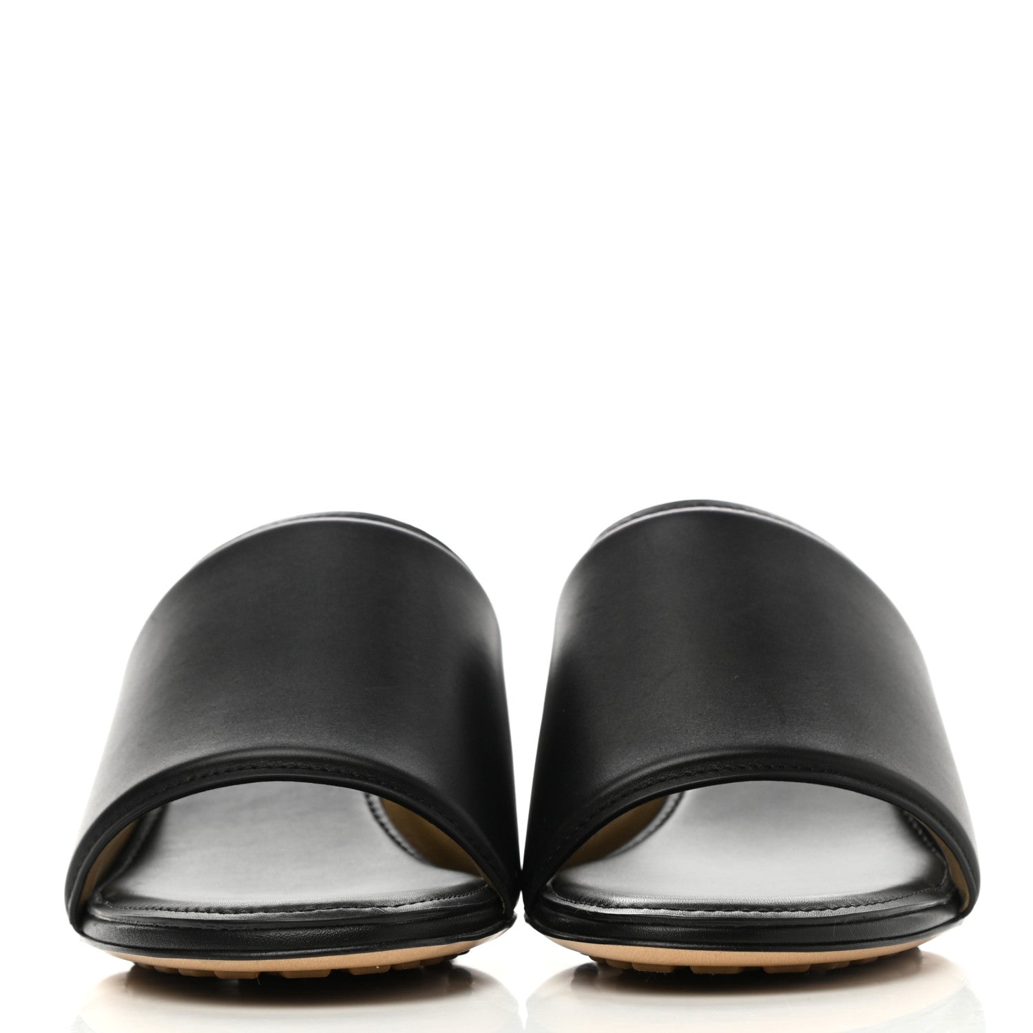 Bottega Veneta Vienna Calfskin The Band Mule Sandals 38 Black 2 of 7