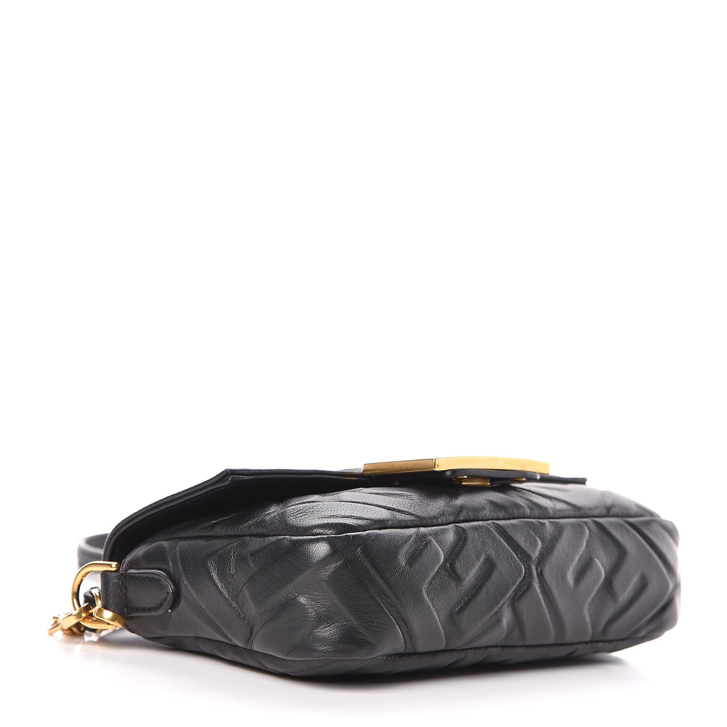 Fendi Nappa FF 1974 Embossed Mini Baguette Black 4 of 10