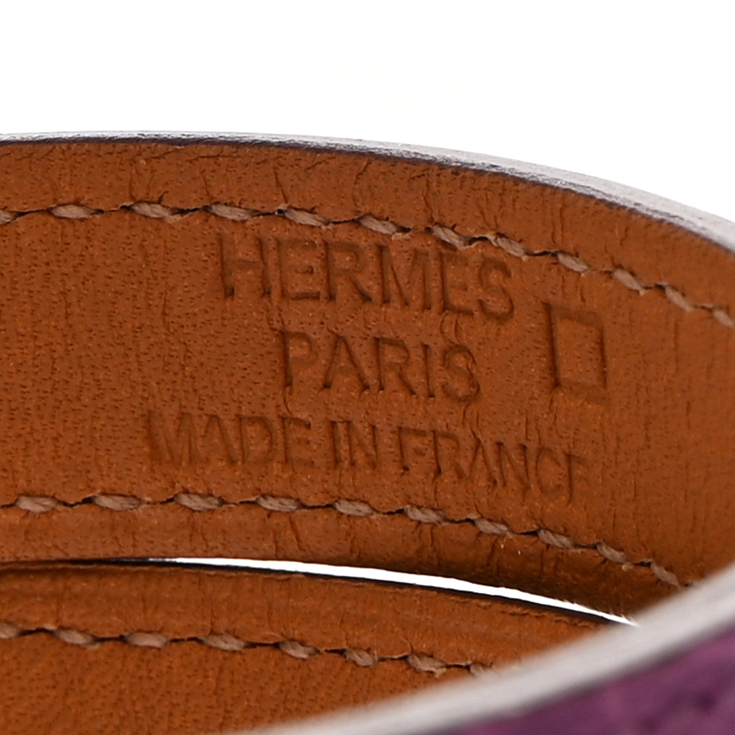 Hermes Shiny Alligator Kelly Double Tour Bracelet S Violet 4 of 5