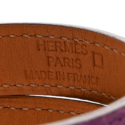 Hermes Shiny Alligator Kelly Double Tour Bracelet S Violet 4 of 5