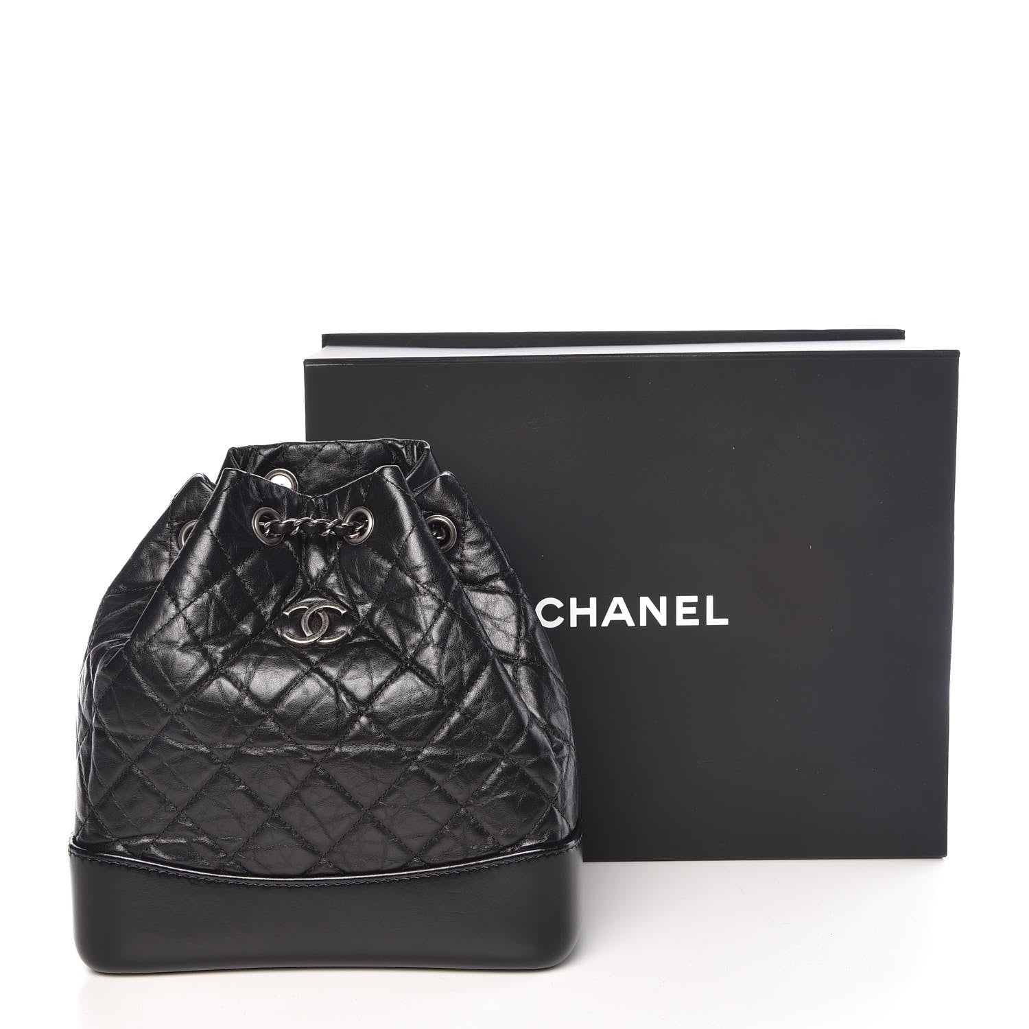 Chanel Aged Calfskin Quilted Small Gabrielle Backpack Black 10 of 10