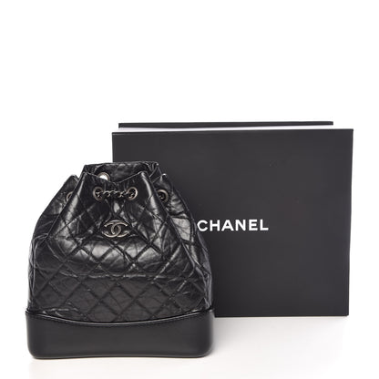Chanel Aged Calfskin Quilted Small Gabrielle Backpack Black 10 of 10