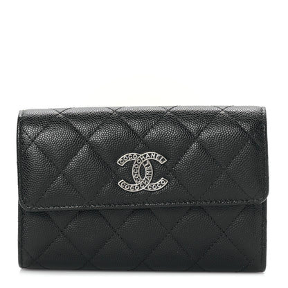 Chanel Caviar Quilted Coco Chanel CC Medium Flap Wallet Black 1 of 11