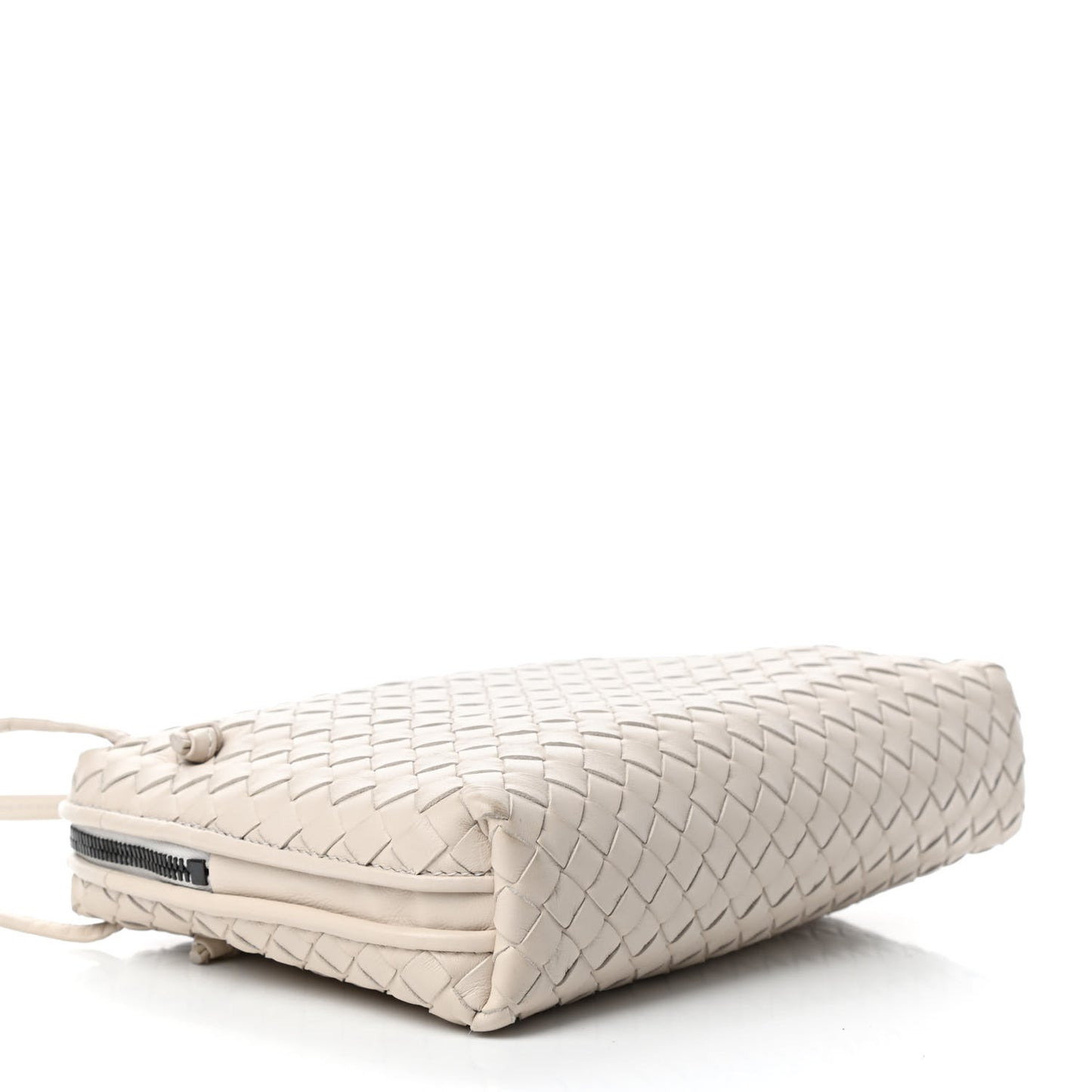 Nappa Intrecciato Nodini Crossbody Messenger White
