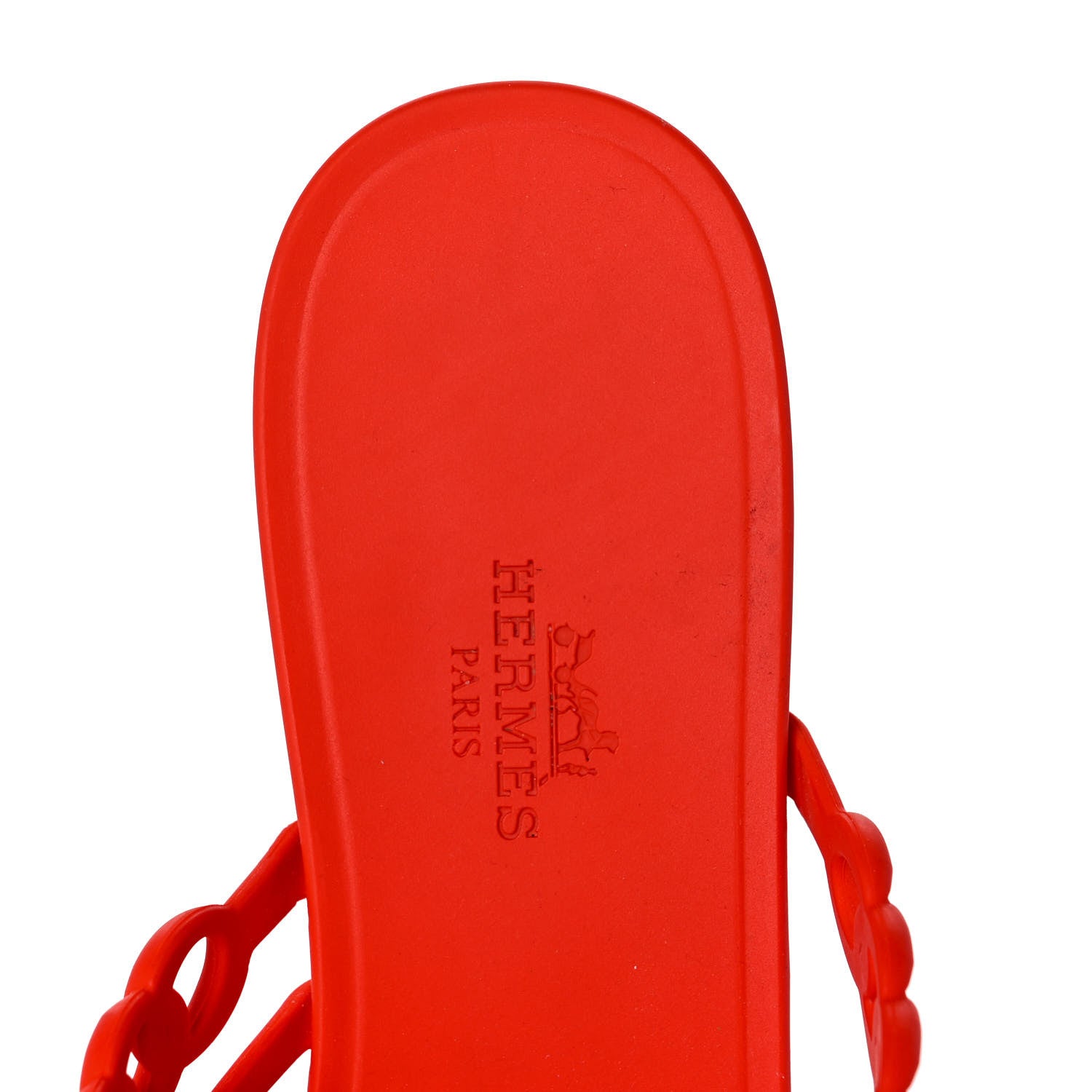 Hermes Rubber Chaine d'Ancre Nude Sandals 39 Pavot 7 of 8