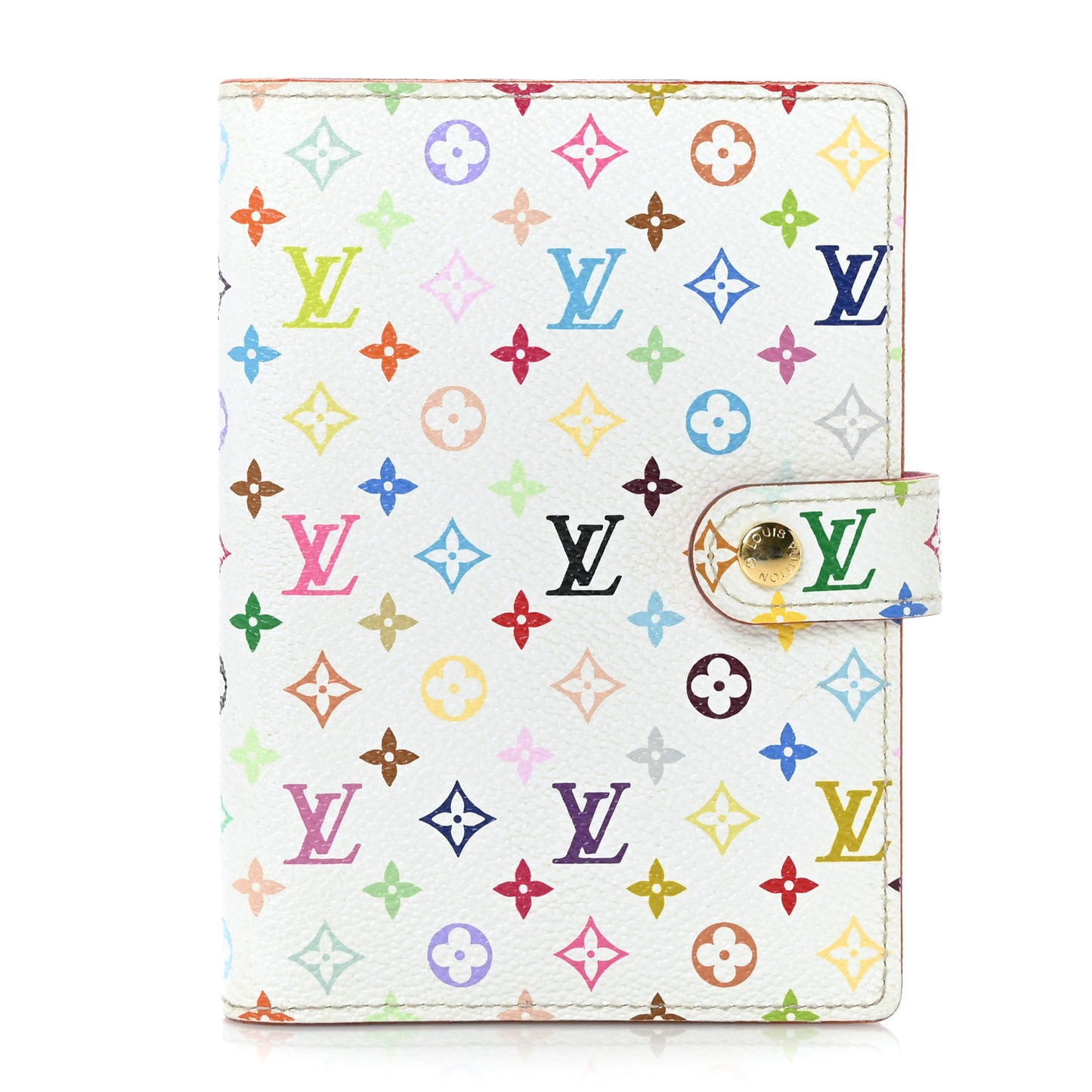 Monogram Multicolor Small Ring Agenda Cover White Litchi
