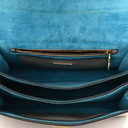 Miu Miu Goatskin Bandoliera Madras Bi-Color Shoulder Bag Laguna Pomice 5 of 16