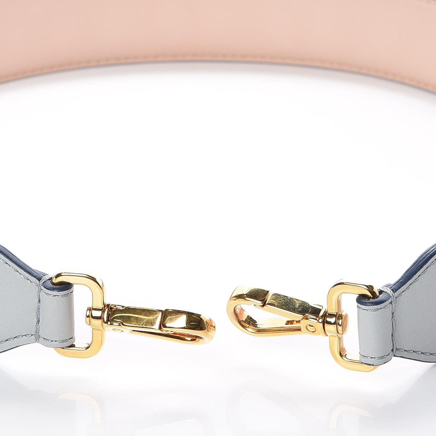 Vitello Dolce Plexiglass Bi-Color Studded Strap You Grigio Perla Plaster Multicolor