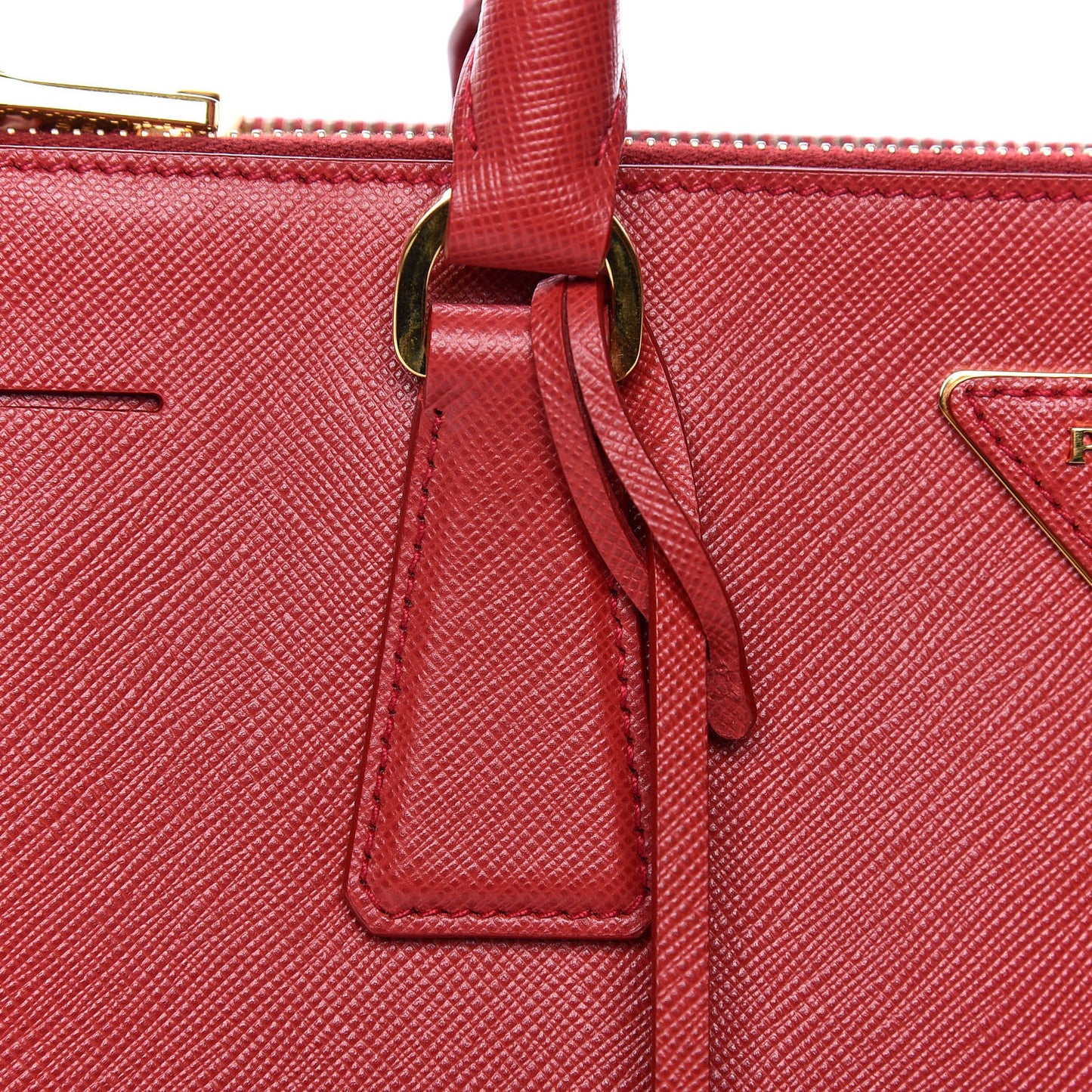 Saffiano Medium Galleria Double Zip Tote Fuoco