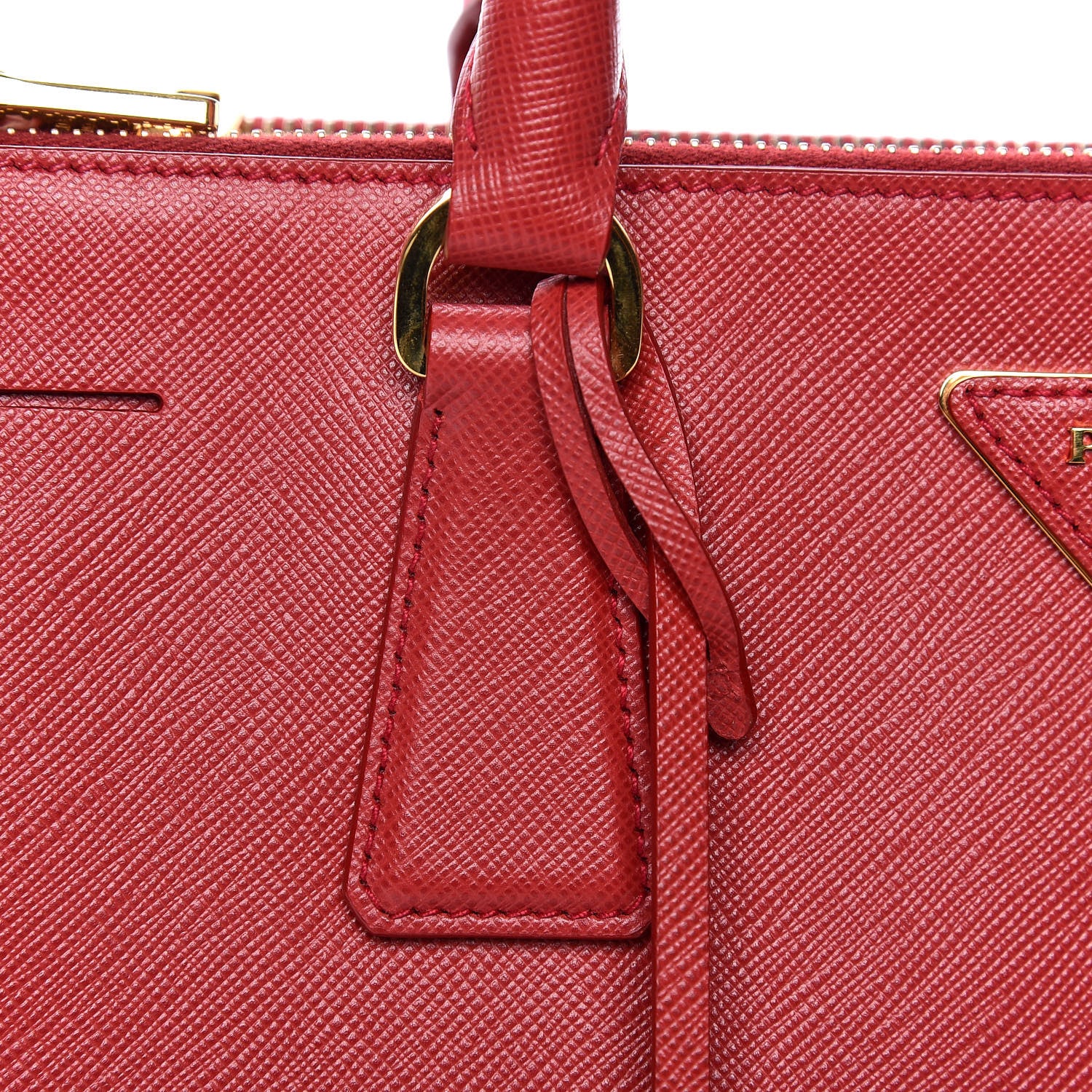 Prada Saffiano Medium Galleria Double Zip Tote Fuoco 11 of 16