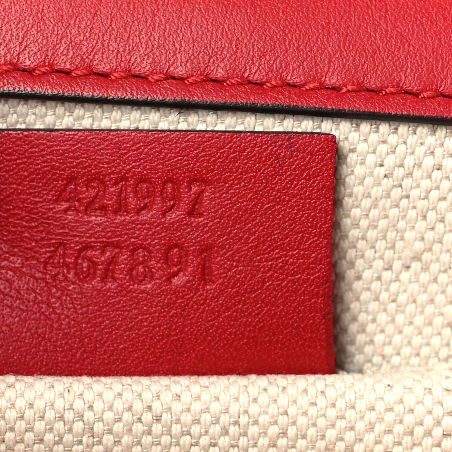 Gucci Calfskin Medium Cat Lock Top Handle Bag Red 7 of 9