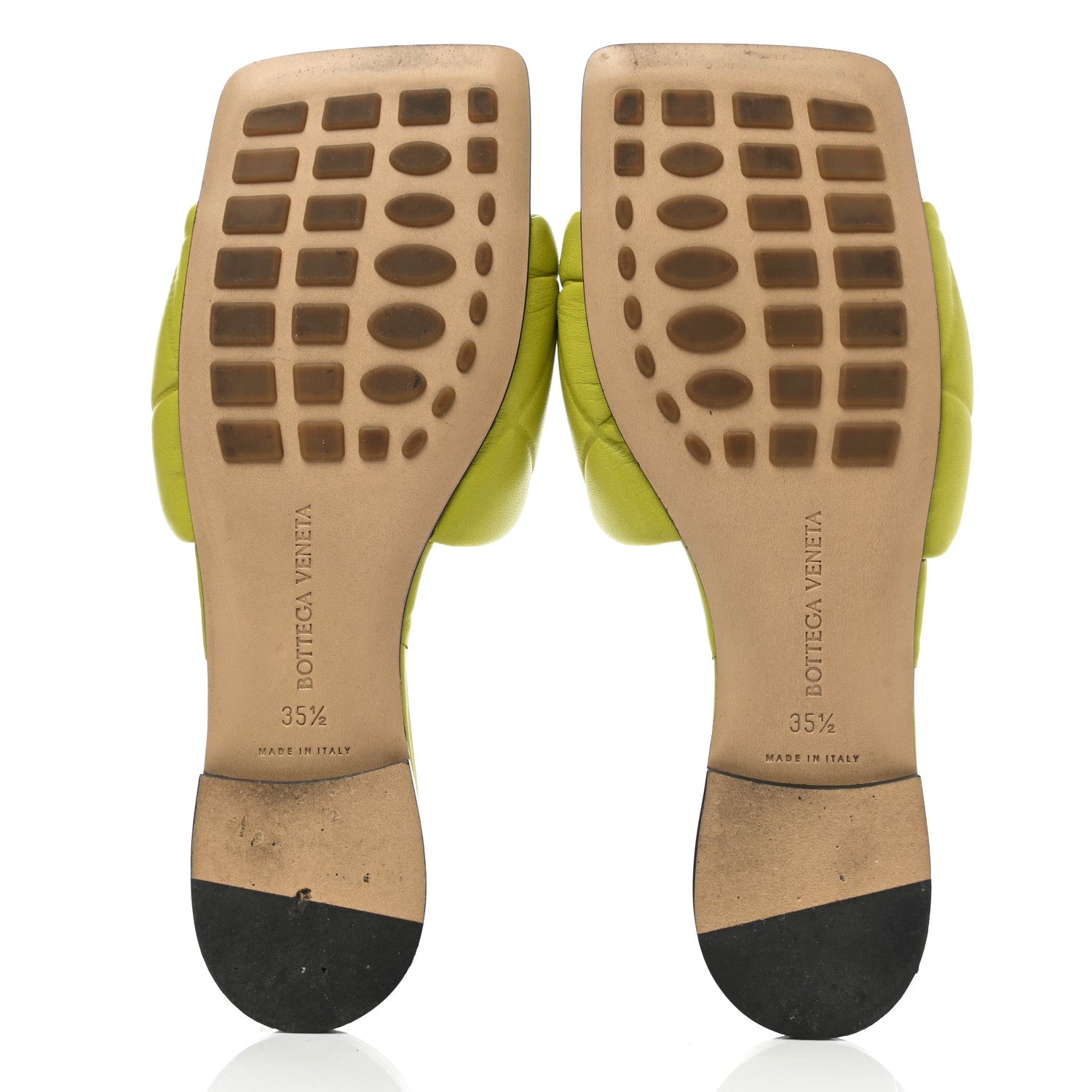 Bottega Veneta Nappa Quilted Rubber Lido Flat Sandals 35.5 Kiwi 5 of 8