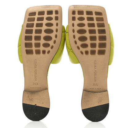 Bottega Veneta Nappa Quilted Rubber Lido Flat Sandals 35.5 Kiwi 5 of 8