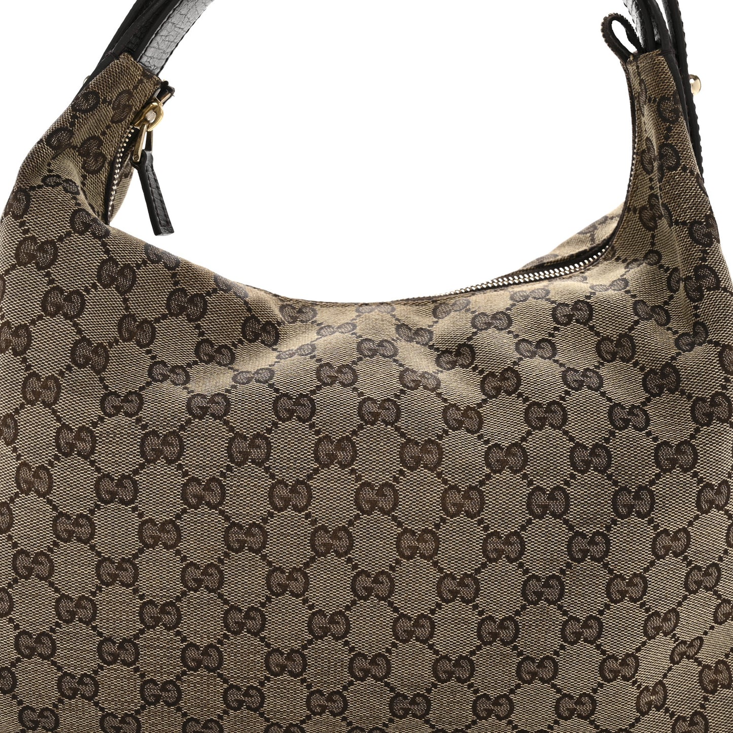 Monogram Medium Horsebit Chain Hobo Dark Brown