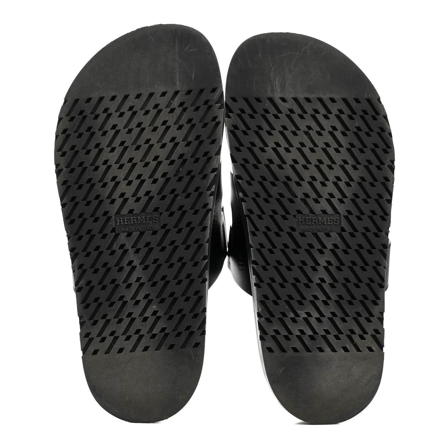 Hermes Calfskin Womens Chypre Sandals 35.5 Black 6 of 10