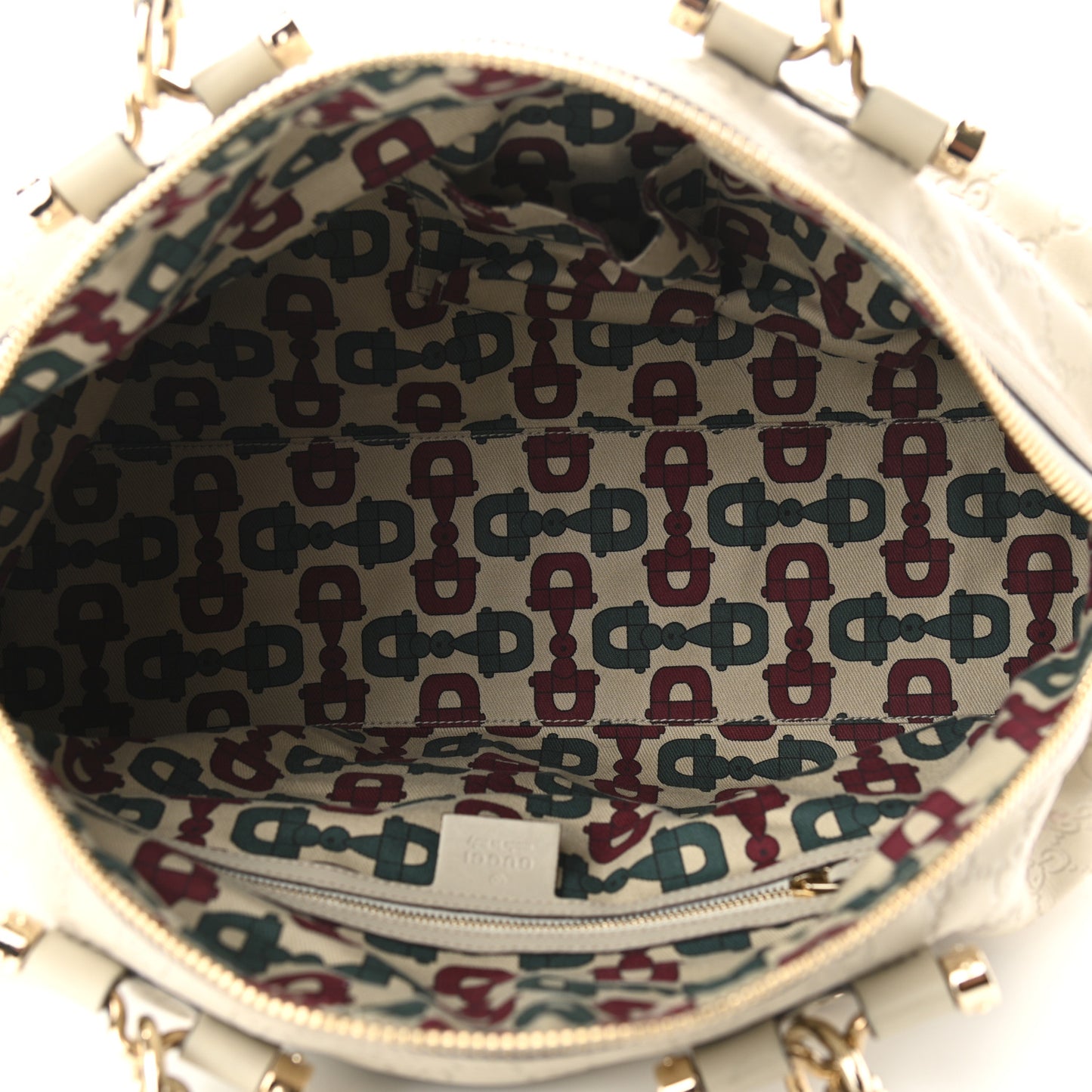 Guccissima Pop Bamboo Top Handle Tote White