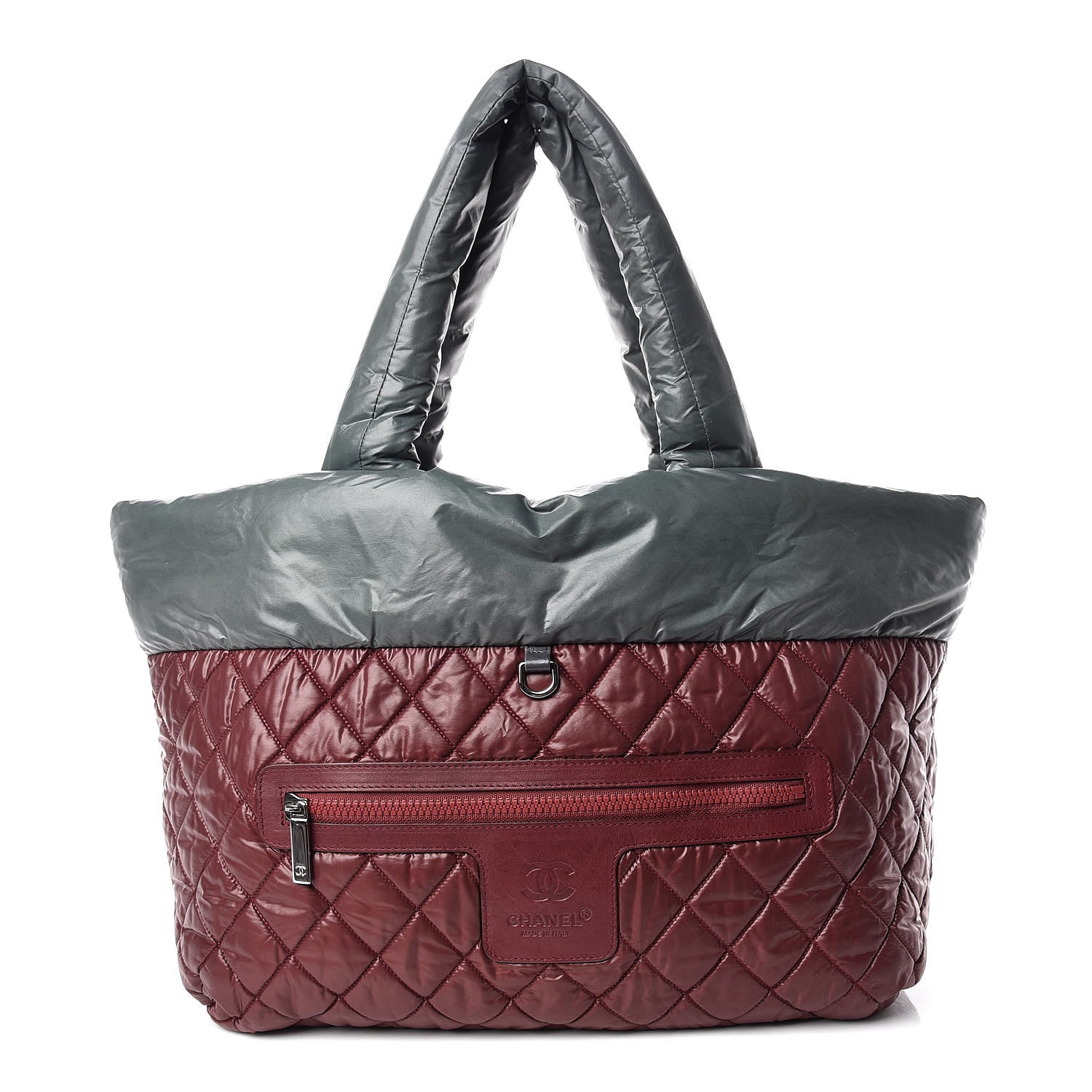 Chanel Nylon Quilted Medium Coco Cocoon Reversible Tote Grey 3 of 15
