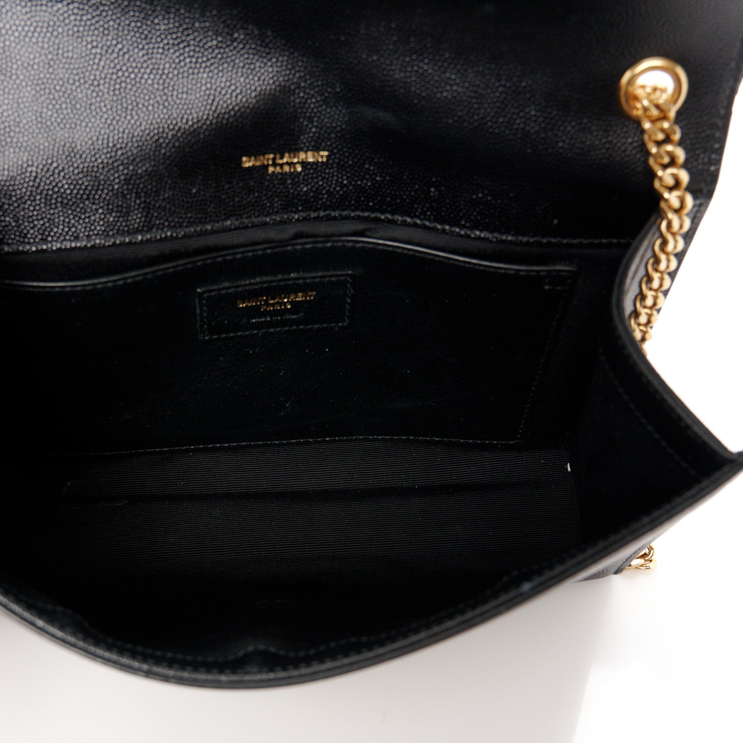 Saint Laurent Grain De Poudre Medium Classic Monogram Kate Satchel Black 5 of 12